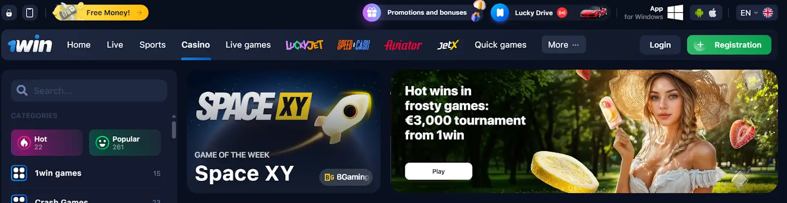1win registration